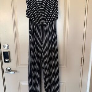 Exist Monochrome Striped Jumpsuit